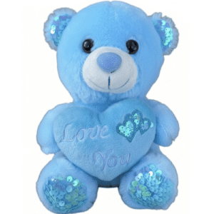 Osito de peluche "Te amo" (color celeste)