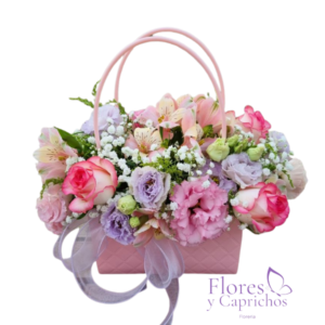 Cartera Floral Rosada