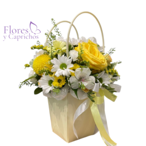 Cartera en Flores Amarillas