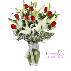 Florero De Lirios Blancos