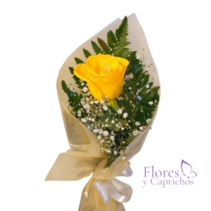 Rosa Amarilla Decorada