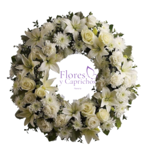 Corona de Condolencias Blanca
