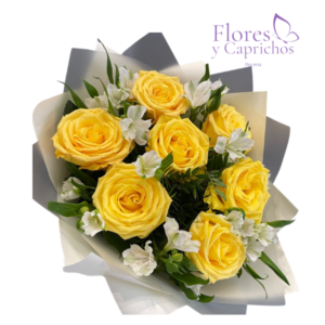 Rosas Amarillas en Ramo