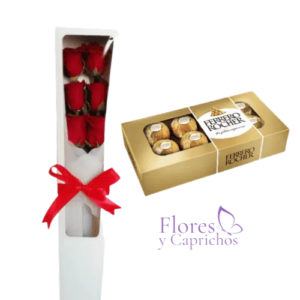 Caja de Rosas y Chocolates