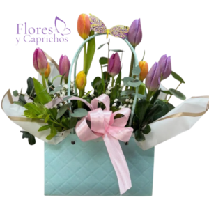 Cartera en Tulipanes Primaverales