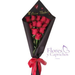 12 Rosas en Ramo Extendido