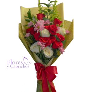 Rosas y Lisianthus