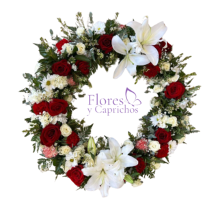 Corona Clásica en  Rosas Y lirios