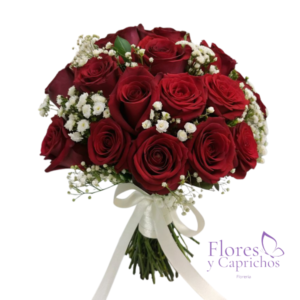 Ramo de Novia en Rosas Rojas