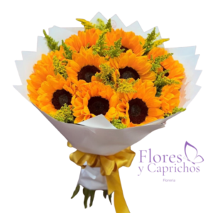10 Girasoles en Ramo