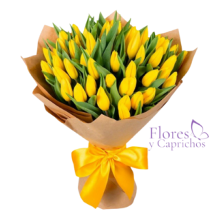 50 Tulipanes en Ramo