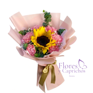 Ramo de Girasol y Claveles