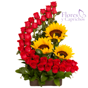 Diseño de Rosas y Girasoles